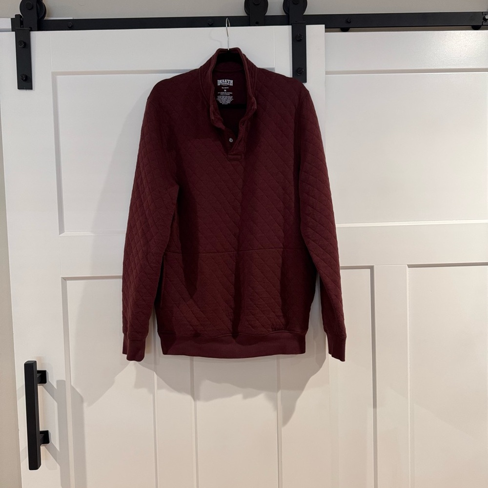 Duluth‎ Trading Co Men's Maroon Zip Up Sweater